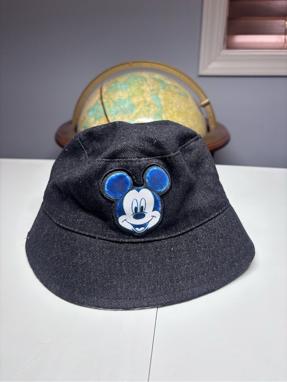 Disney Black Bucket Hat with Blue-Accented Mickey Patch